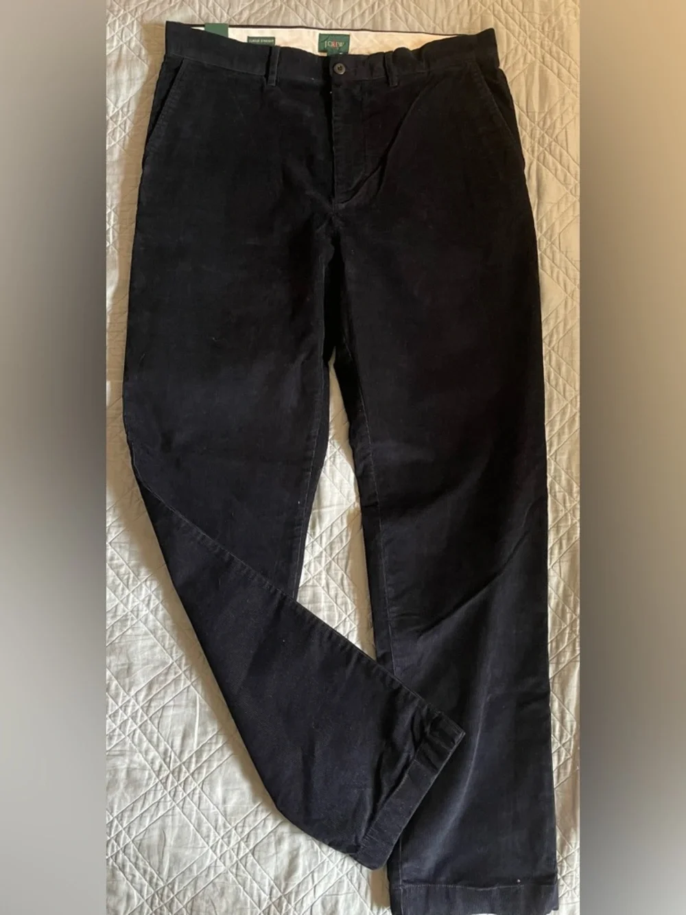 J.‎ Crew Broken-in Straight pant stretch corduroy in Midnight Navy 34 NWT CM717